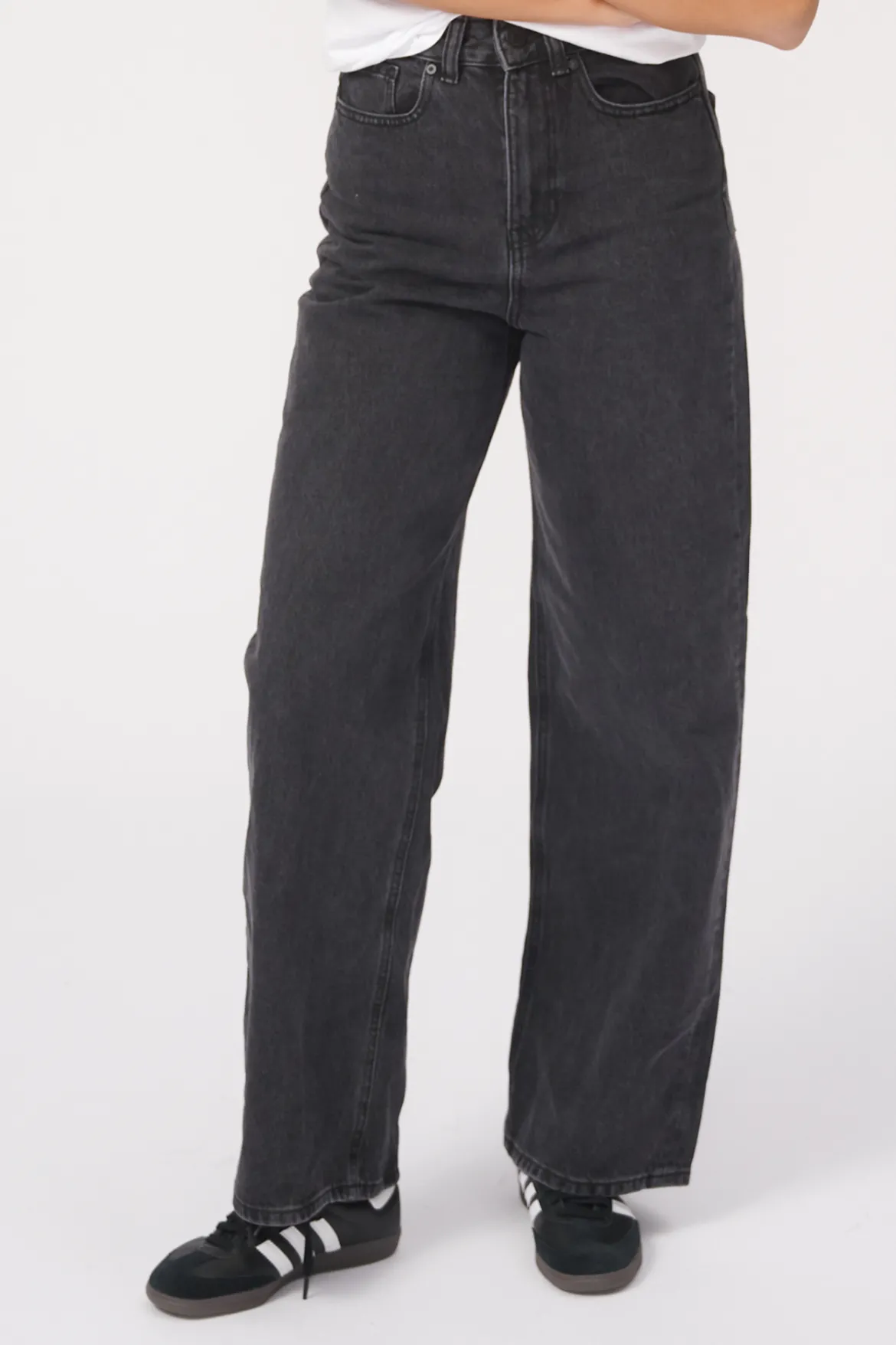 De Originale Performance Wide Jeans - Washed Black Denim