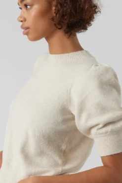 Doffy O-hals Pullover - Birch Melange