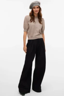 Doffy O-Neck Pullover - Moon Rock Melange
