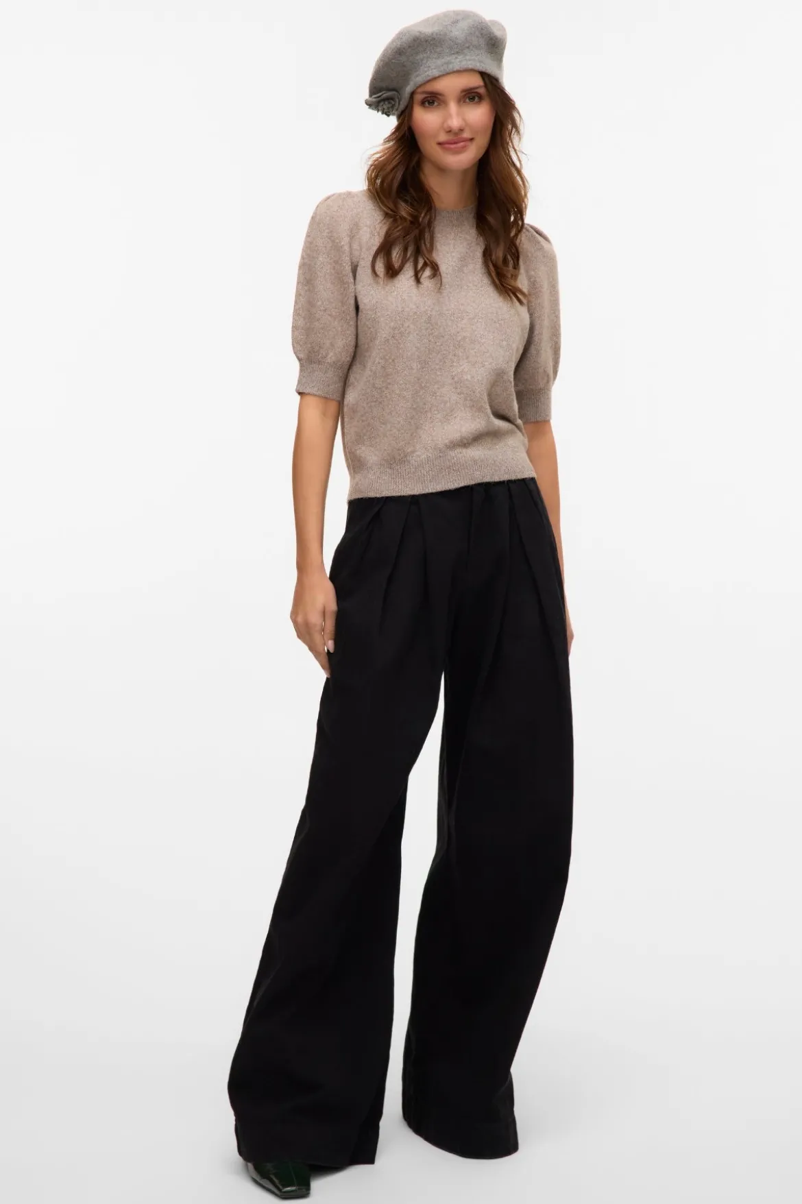 Doffy O-Neck Pullover - Moon Rock Melange