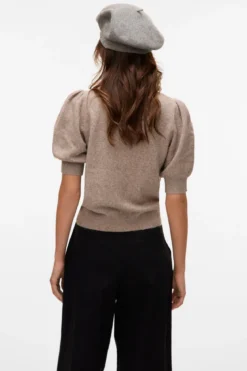 Doffy O-Neck Pullover - Moon Rock Melange
