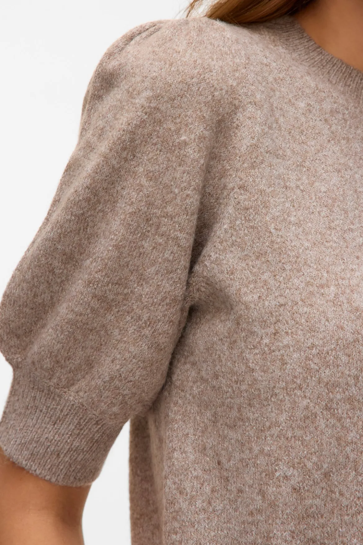 Doffy O-Neck Pullover - Moon Rock Melange
