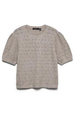 Doffy Stitch O-Neck Pullover - Moon Rock Melange