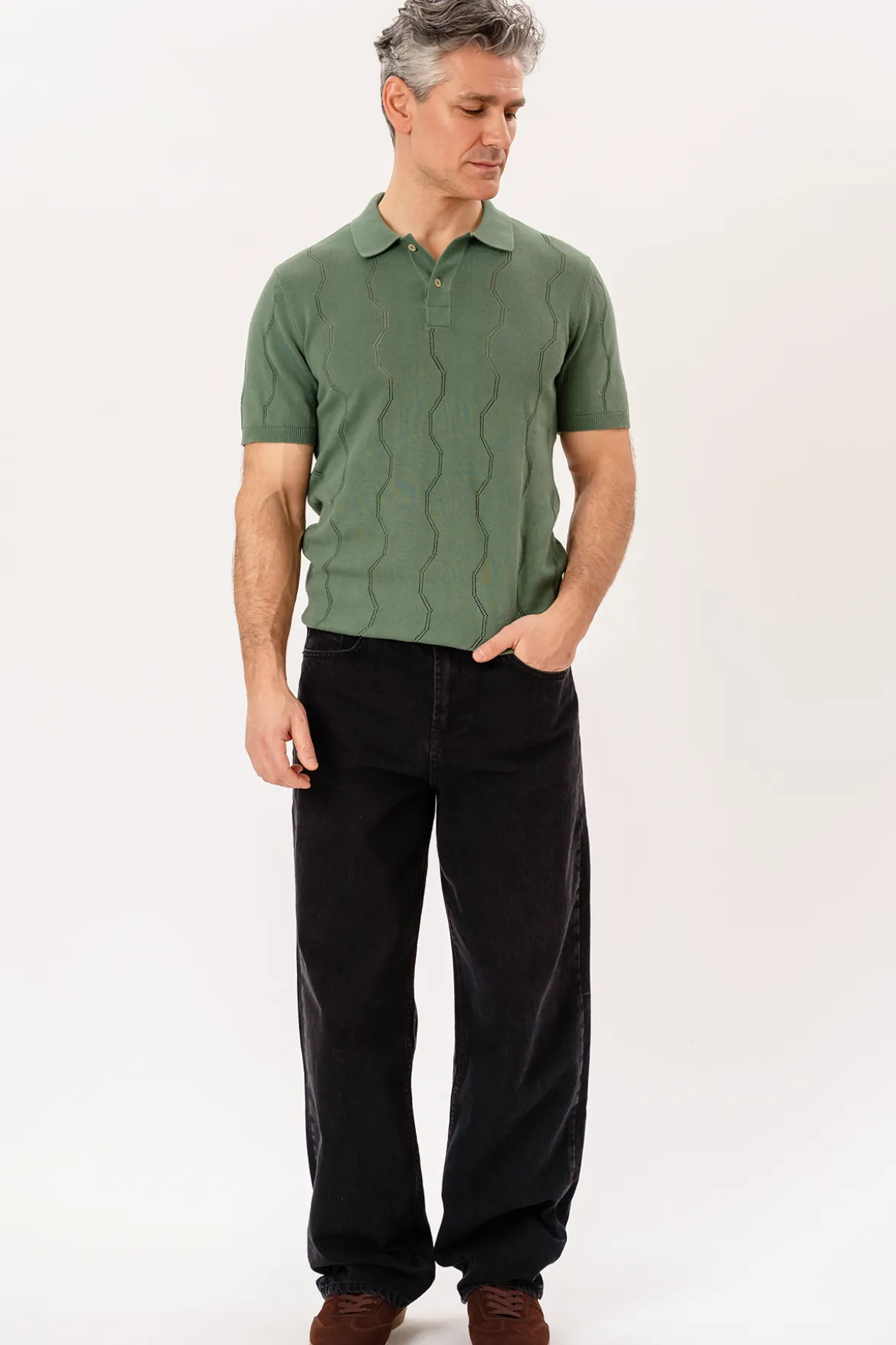 Duran Strik Polo - Grøn
