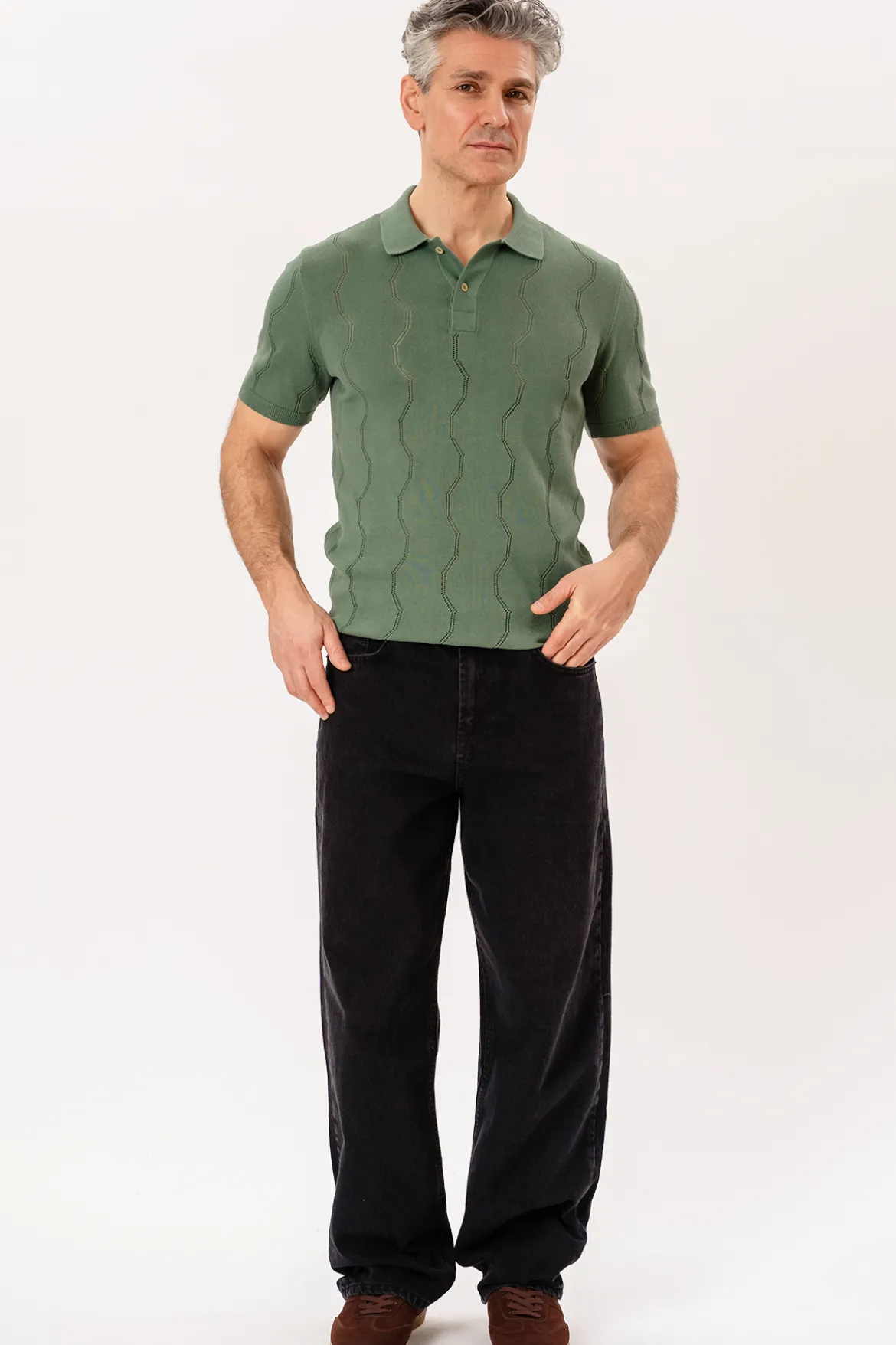 Duran Strik Polo - Grøn