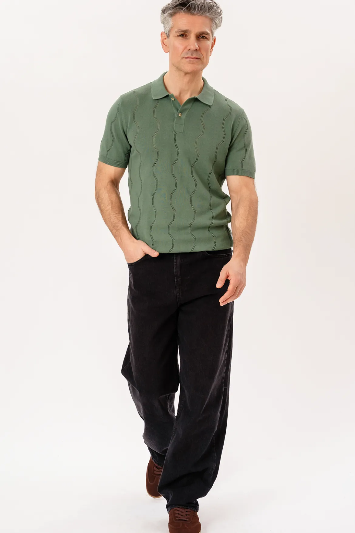 Duran Strik Polo - Grøn