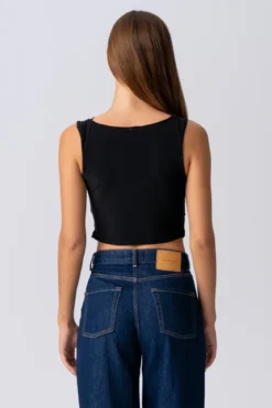 Elisa Waterfall Top - Sort