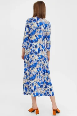 Elly 3/4 Skjortekjole - Nautical Blue