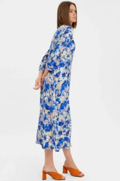 Elly 3/4 Skjortekjole - Nautical Blue