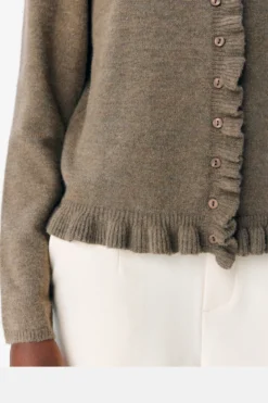 Elva Knit Cardigan - Morel Melange