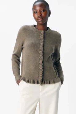 Elva Knit Cardigan - Morel Melange