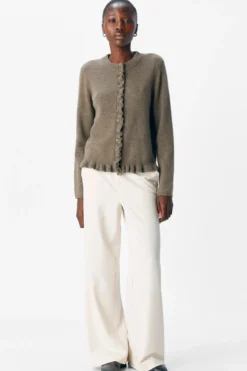 Elva Knit Cardigan - Morel Melange