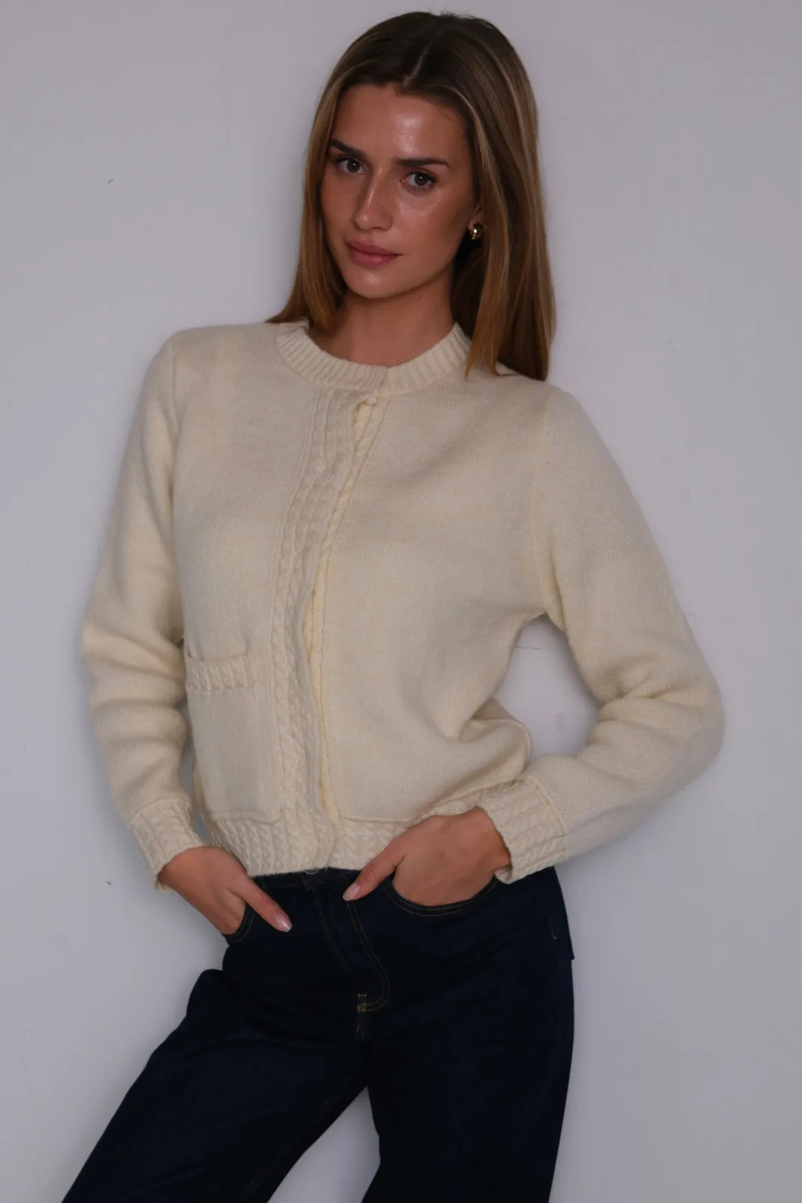 Emilie Strik Cardigan - Beige