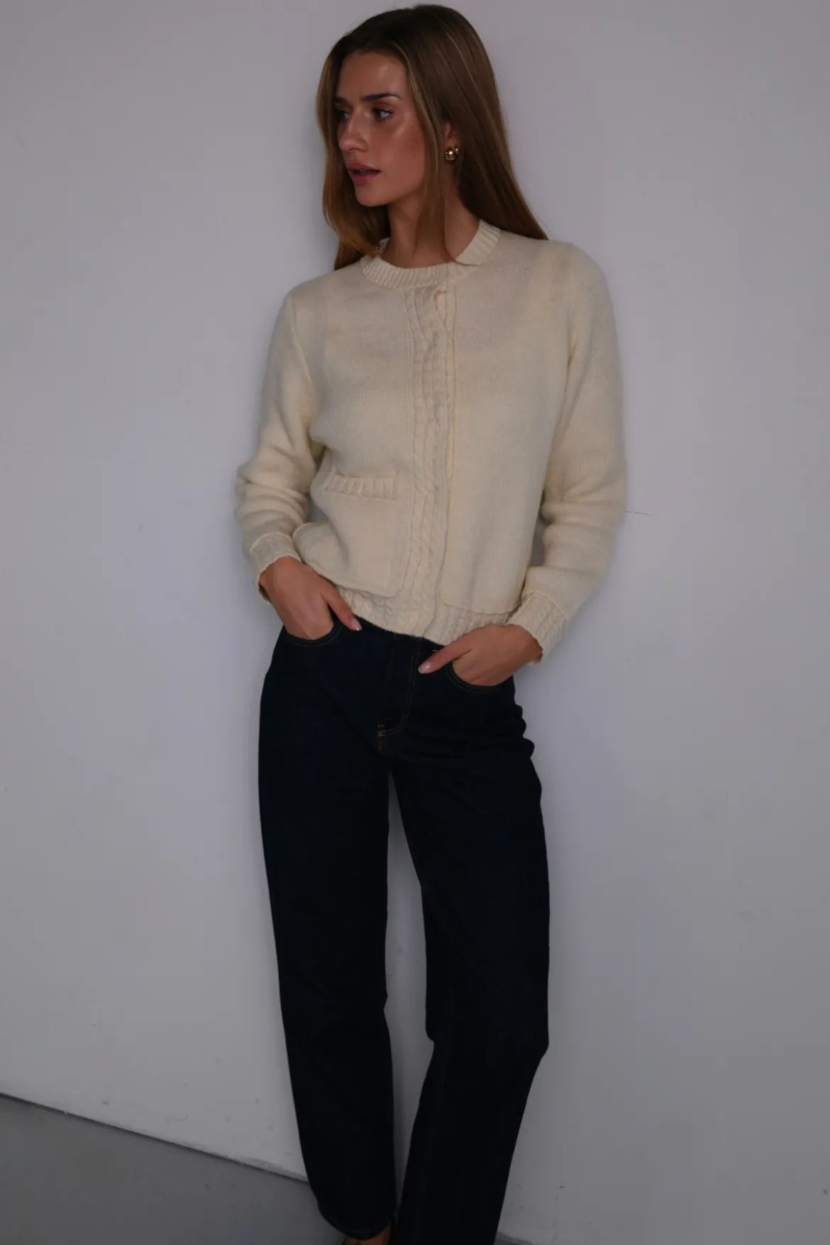 Emilie Strik Cardigan - Beige
