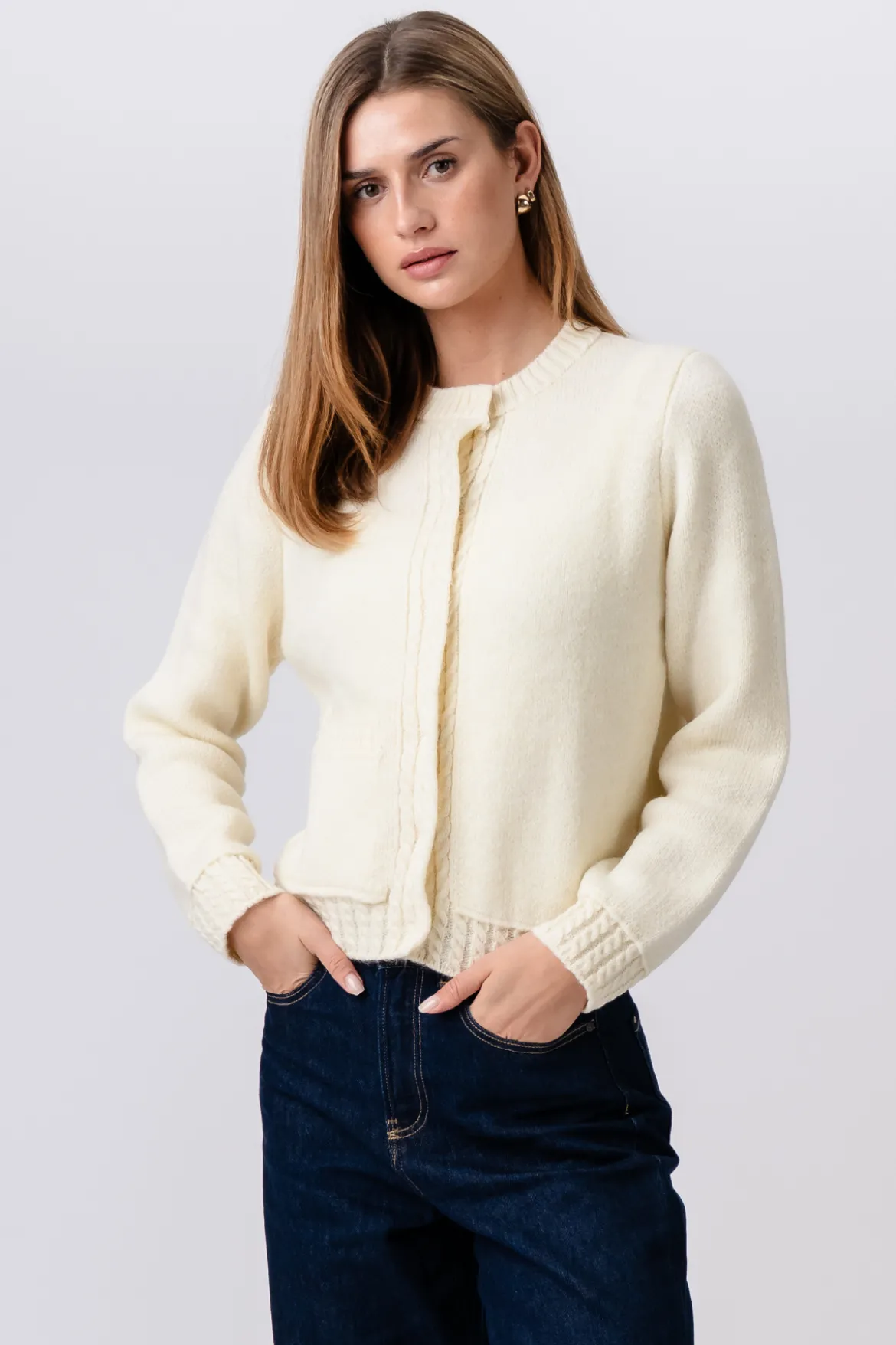 Emilie Strik Cardigan - Beige