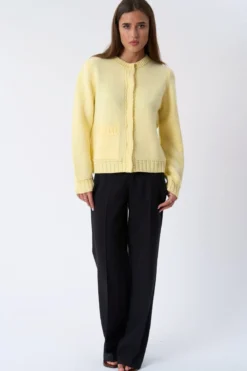 Emilie Strik Cardigan - Gul