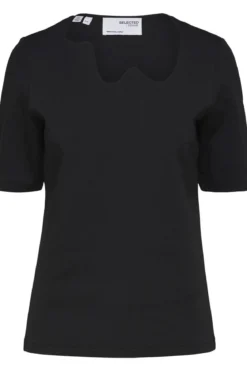 Emily 2/4 Bluse - Sort