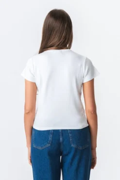 Emily Kort T-Shirt - Hvid