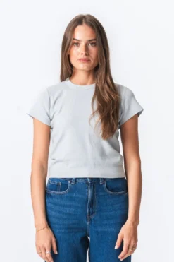 Emily Kort T-Shirt - Lys Grå