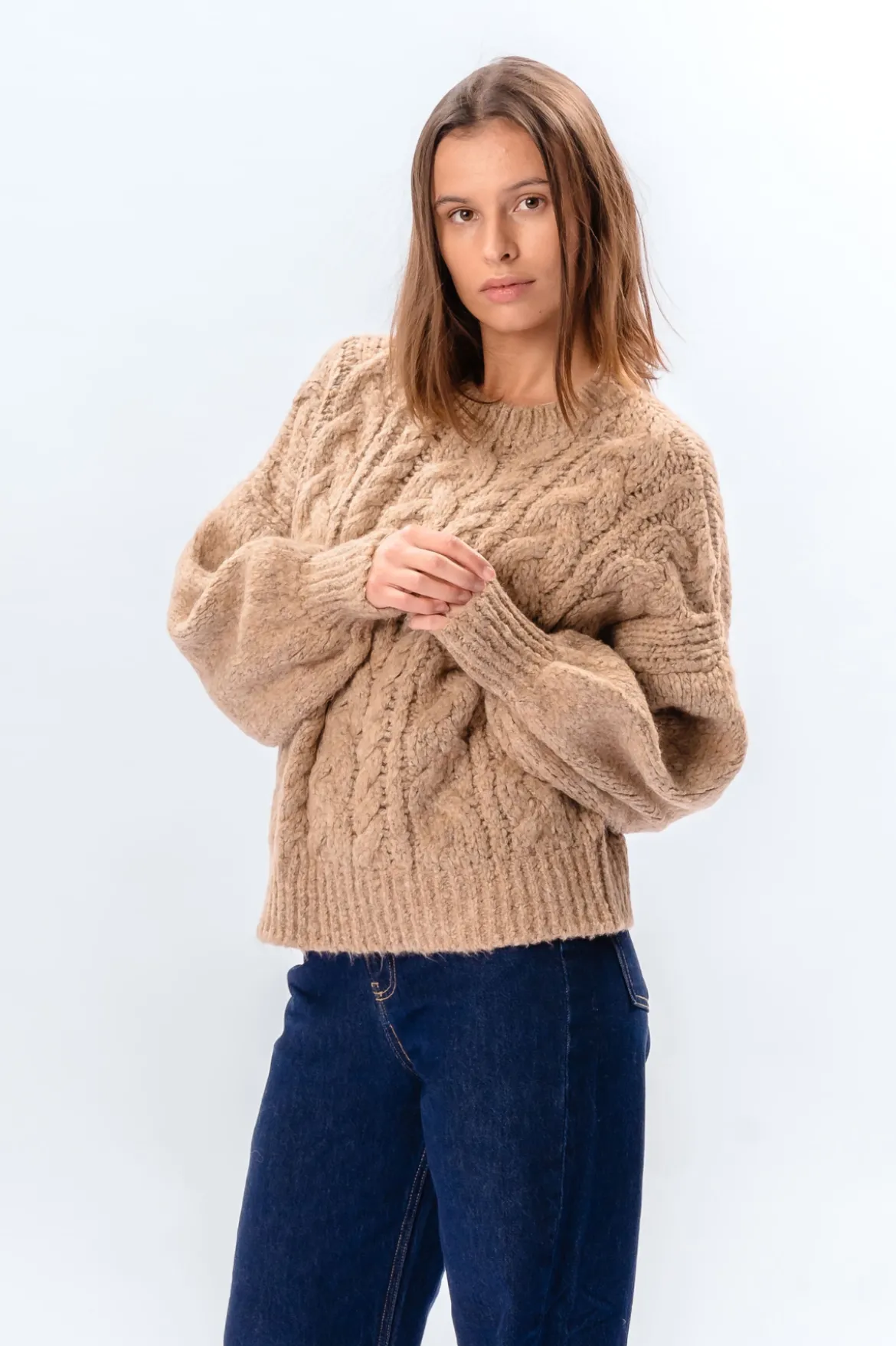 Emma Cable Knit - Beige