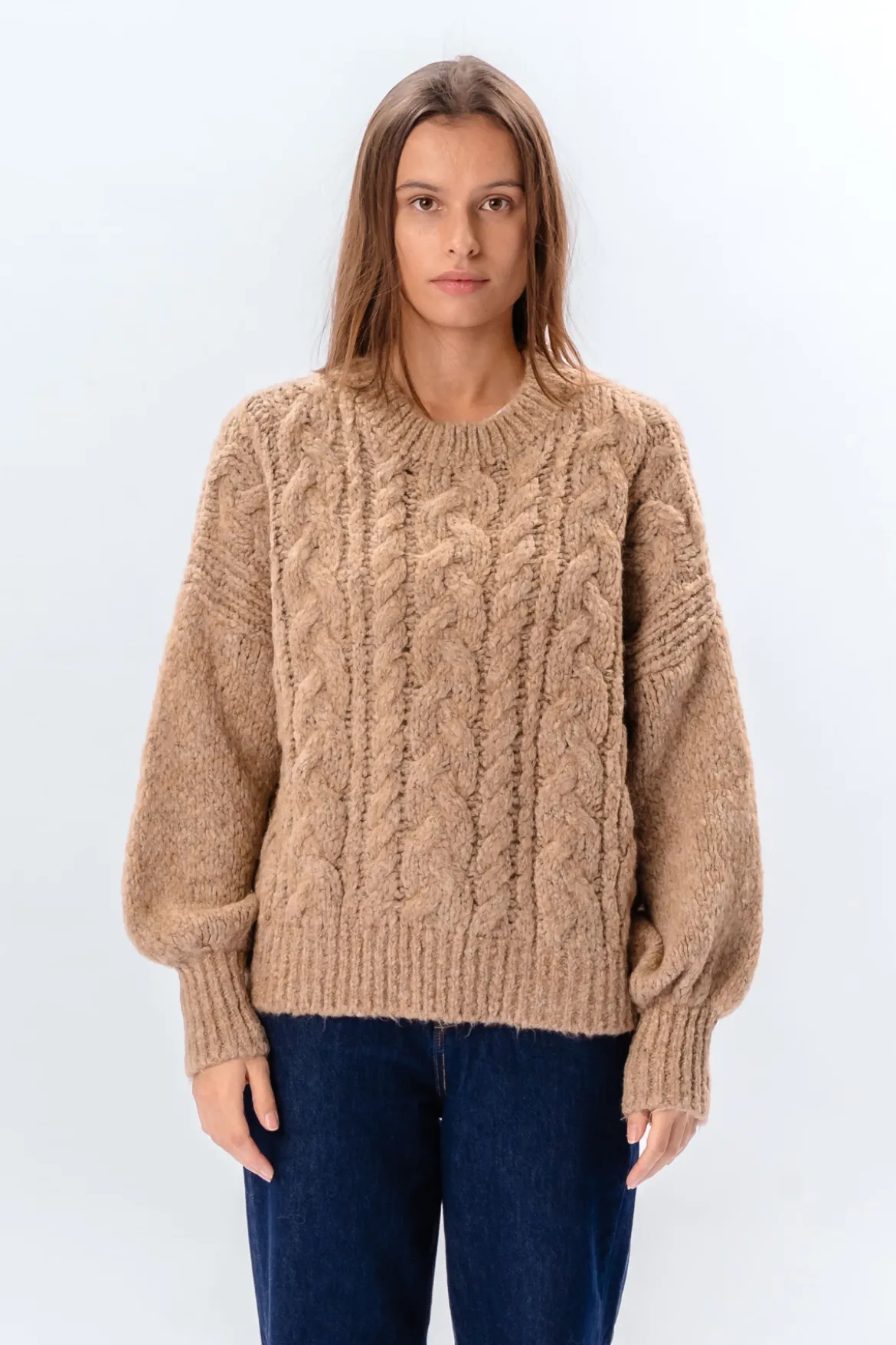 Emma Cable Knit - Beige