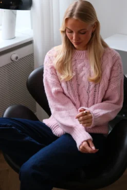 Emma Cable Knit - Candy pink