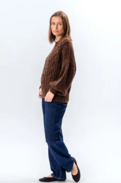 Emma Cable Knit - Chokolade