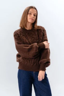 Emma Cable Knit - Chokolade