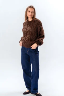 Emma Cable Knit - Chokolade