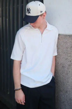 Enzo Kortærmet Half Zip - Hvid