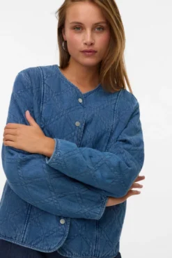 Era Vatteret Jakke - Medium Blue Denim