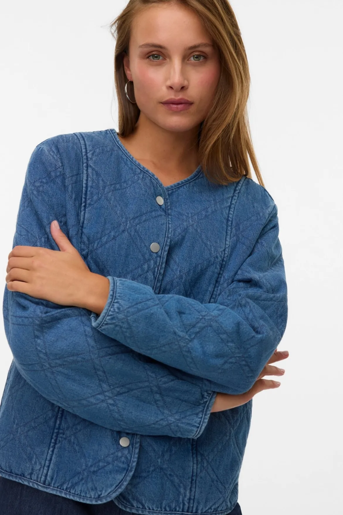 Era Vatteret Jakke - Medium Blue Denim