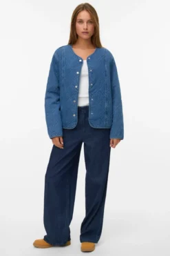 Era Vatteret Jakke - Medium Blue Denim