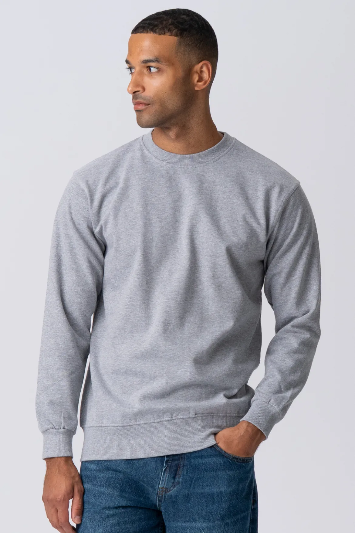 Essential Crewneck - Grå Melange