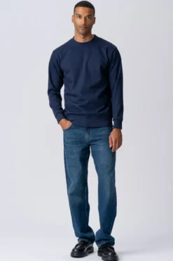 Essential Crewneck - Marineblå