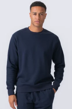 Essential Crewneck - Marineblå