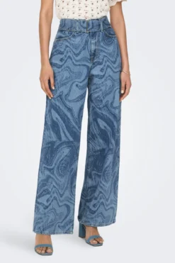 Esther Hope Print - Medium Blue Denim