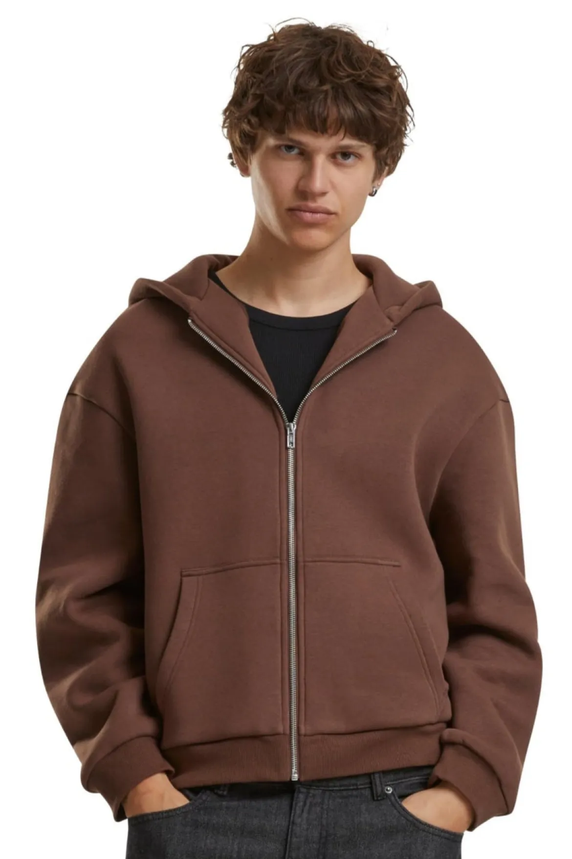 Everyday Zip Hoodie - Brun