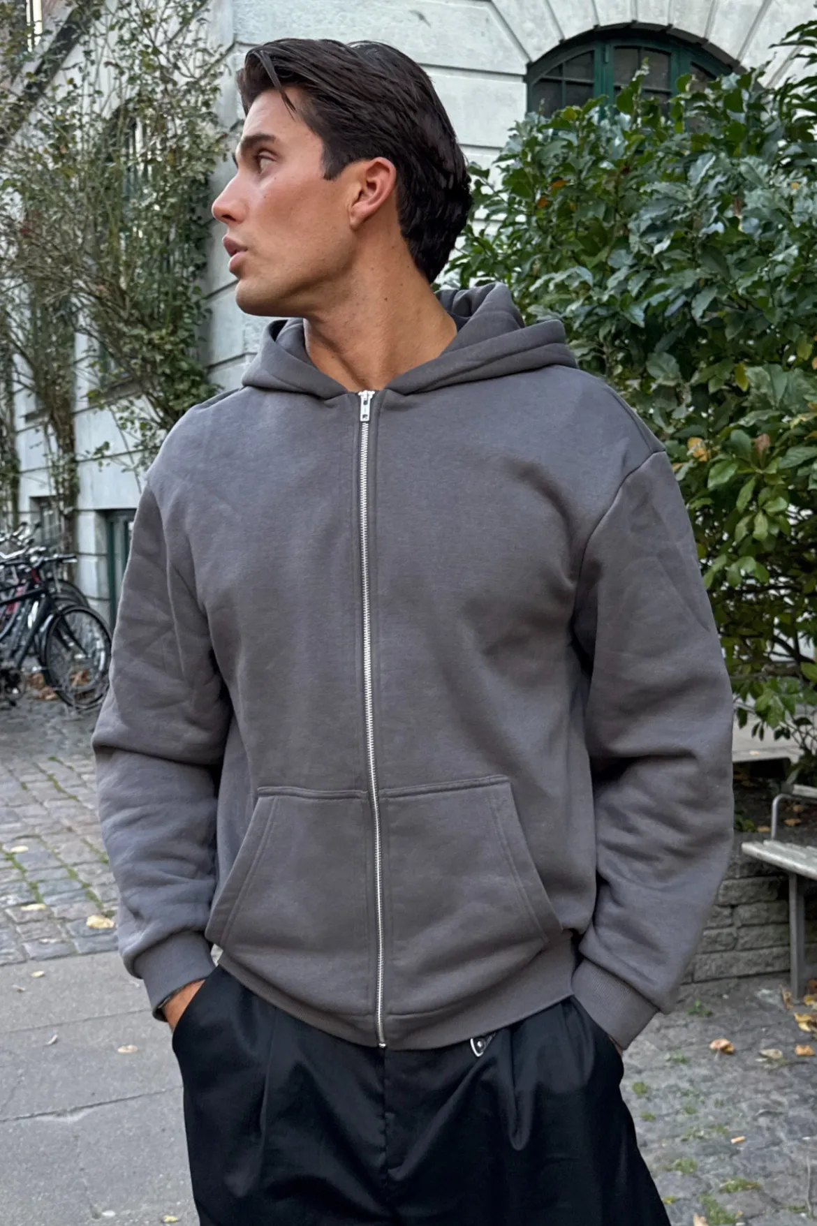 Everyday Zip Hoodie - Magnet