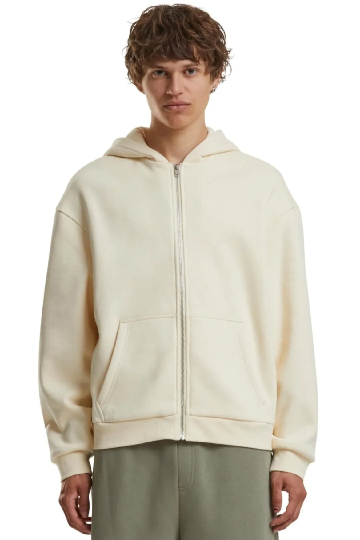 Everyday Zip Hoodie - White Sand