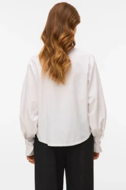 Fanni Ruffel Top - Sne Hvid