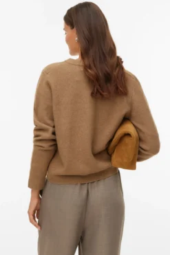 Fiona Kort Knapcardigan - Silver Mink Melange