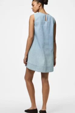 Flora Mini Denimkjole - Light Blue Denim