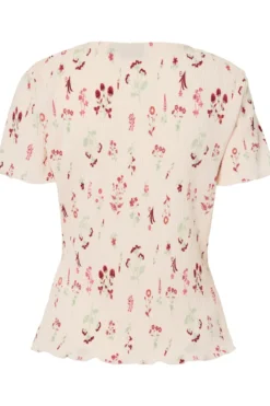 Flora O-Neck Top - Petal Pink