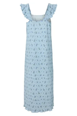 Flora Strop Kjole - Cashmere Blue