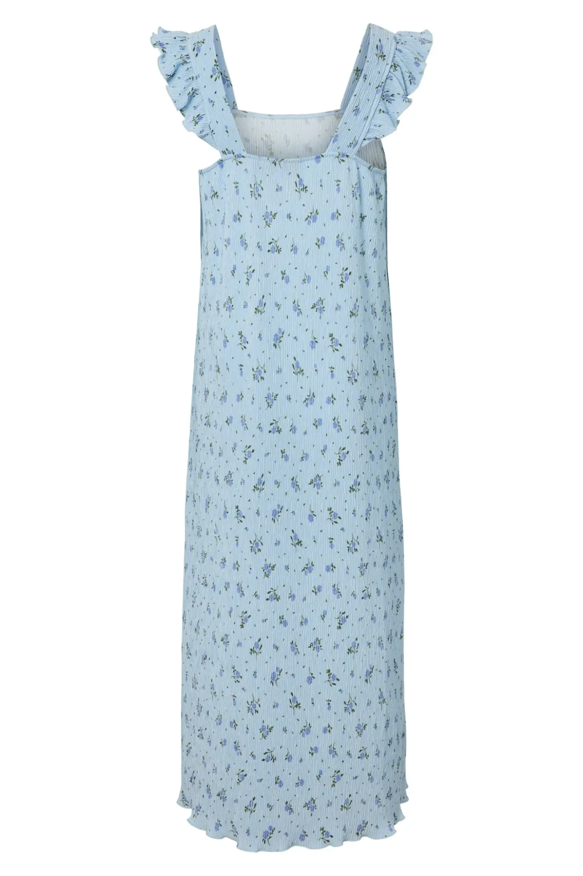 Flora Strop Kjole - Cashmere Blue