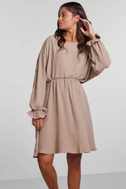 Flore Long Sleeve Kjole - Brun