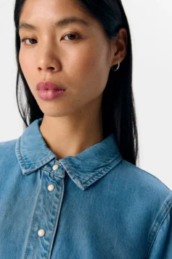 Frame Denim Top - Lyseblå Denim