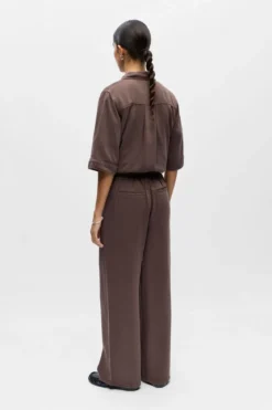 Frame Lisa Wide Pant - Seal Brown