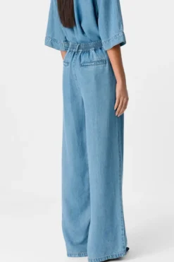 Frame Lisa Wide Pants - Light Blue Denim